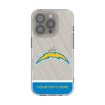 Los Angeles Chargers Personalized EndZone Plus Clear Phone Case for Apple iPhone