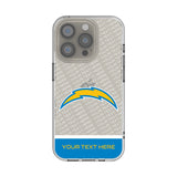 Los Angeles Chargers Personalized EndZone Plus Clear Phone Case for Apple iPhone