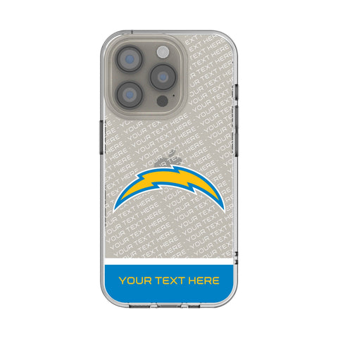 Los Angeles Chargers Personalized EndZone Plus Clear Phone Case for Apple iPhone
