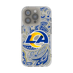 Los Angeles Rams Paisley Clear Phone Case for Apple iPhone