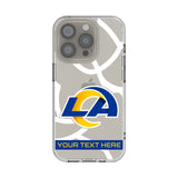 Los Angeles Rams Personalized Tilt Clear Phone Case for Apple iPhone