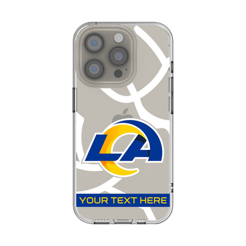 Los Angeles Rams Personalized Tilt Clear Phone Case for Apple iPhone