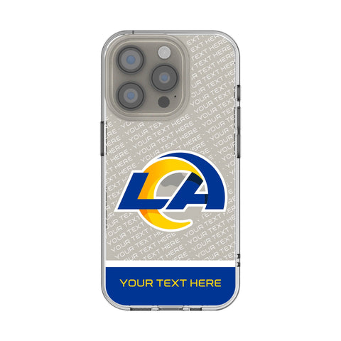 Los Angeles Rams Personalized EndZone Plus Clear Phone Case for Apple iPhone