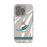 Miami Dolphins Personalized Tilt Clear Phone Case for Apple iPhone