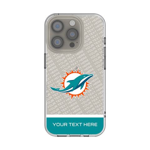 Miami Dolphins Personalized EndZone Plus Clear Phone Case for Apple iPhone