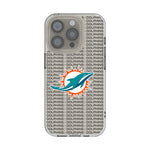 Miami Dolphins Text Backdrop Clear Phone Case for Apple iPhone