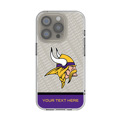 Minnesota Vikings Personalized EndZone Plus Clear Phone Case for Apple iPhone
