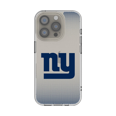 New York Giants Linen Clear Phone Case for Apple iPhone