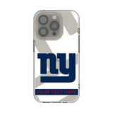 New York Giants Personalized Tilt Clear Phone Case for Apple iPhone