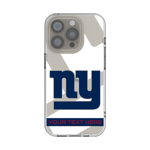 New York Giants Personalized Tilt Clear Phone Case for Apple iPhone