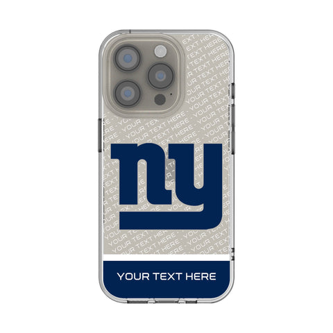 New York Giants Personalized EndZone Plus Clear Phone Case for Apple iPhone