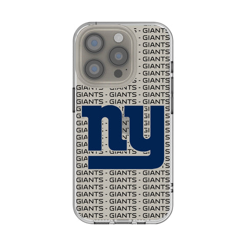New York Giants Text Backdrop Clear Phone Case for Apple iPhone