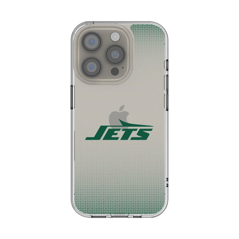 New York Jets Linen Clear Phone Case for Apple iPhone
