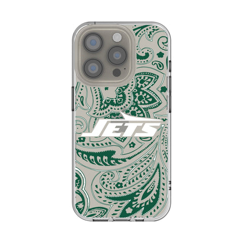 New York Jets Paisley Clear Phone Case for Apple iPhone
