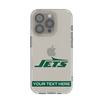 New York Jets Personalized Tilt Clear Phone Case for Apple iPhone
