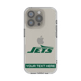 New York Jets Personalized Tilt Clear Phone Case for Apple iPhone