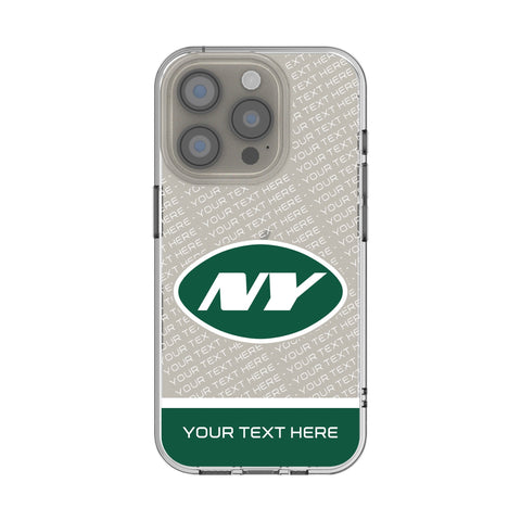 New York Jets Personalized EndZone Plus Clear Phone Case for Apple iPhone