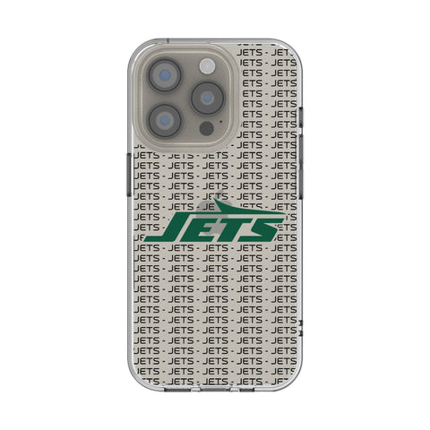 New York Jets Text Backdrop Clear Phone Case for Apple iPhone
