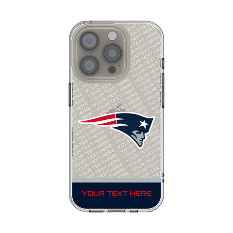 New England Patriots Personalized EndZone Plus Clear Phone Case for Apple iPhone