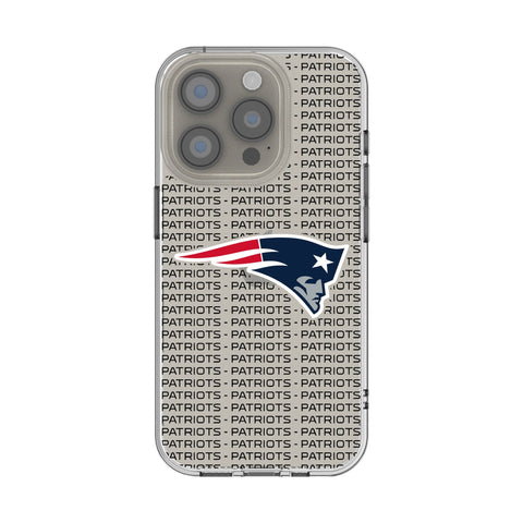 New England Patriots Text Backdrop Clear Phone Case for Apple iPhone
