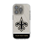 New Orleans Saints Personalized EndZone Plus Clear Phone Case for Apple iPhone