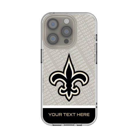 New Orleans Saints Personalized EndZone Plus Clear Phone Case for Apple iPhone