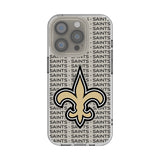 New Orleans Saints Text Backdrop Clear Phone Case for Apple iPhone