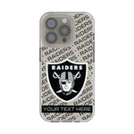 Las Vegas Raiders Personalized Tilt Clear Phone Case for Apple iPhone