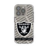 Las Vegas Raiders Personalized Tilt Clear Phone Case for Apple iPhone