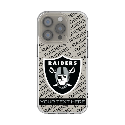 Las Vegas Raiders Personalized Tilt Clear Phone Case for Apple iPhone