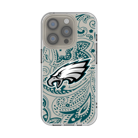 Philadelphia Eagles Paisley Clear Phone Case for Apple iPhone