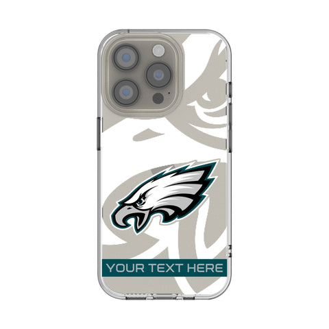 Philadelphia Eagles Personalized Tilt Clear Phone Case for Apple iPhone