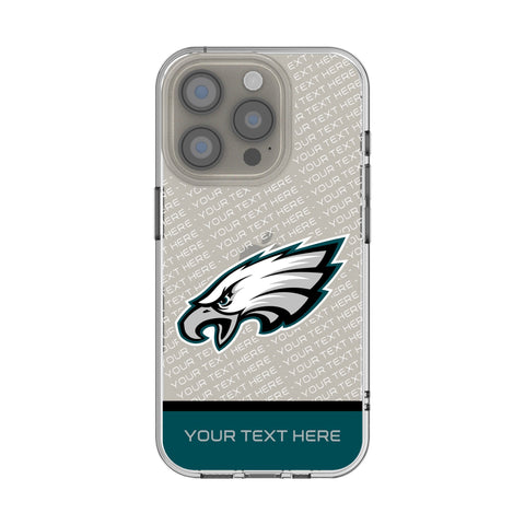 Philadelphia Eagles Personalized EndZone Plus Clear Phone Case for Apple iPhone