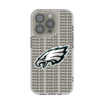 Philadelphia Eagles Text Backdrop Clear Phone Case for Apple iPhone