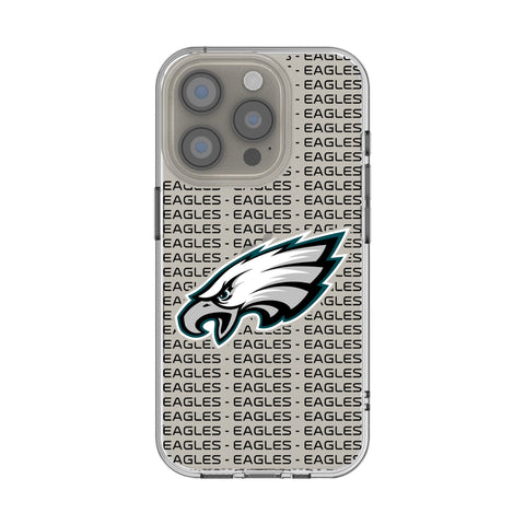 Philadelphia Eagles Text Backdrop Clear Phone Case for Apple iPhone