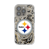 Pittsburgh Steelers Paisley Clear Phone Case for Apple iPhone