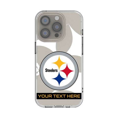 Pittsburgh Steelers Personalized Tilt Clear Phone Case for Apple iPhone