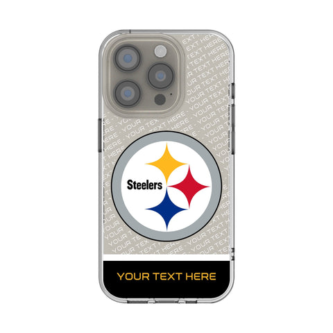Pittsburgh Steelers Personalized EndZone Plus Clear Phone Case for Apple iPhone