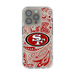 San Francisco 49ers Paisley Clear Phone Case