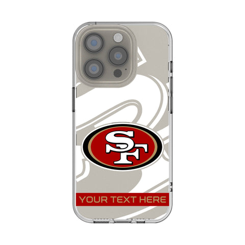 San Francisco 49ers Personalized Tilt Clear Phone Case for Apple iPhone