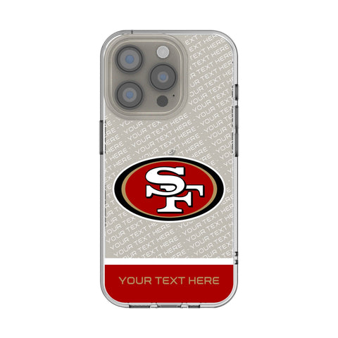 San Francisco 49ers Personalized EndZone Plus Clear Phone Case for Apple iPhone