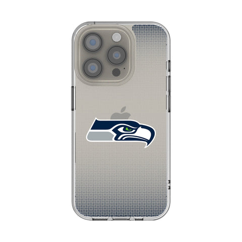 Seattle Seahawks Linen Clear Phone Case for Apple iPhone