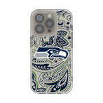 Seattle Seahawks Paisley Clear Phone Case for Apple iPhone