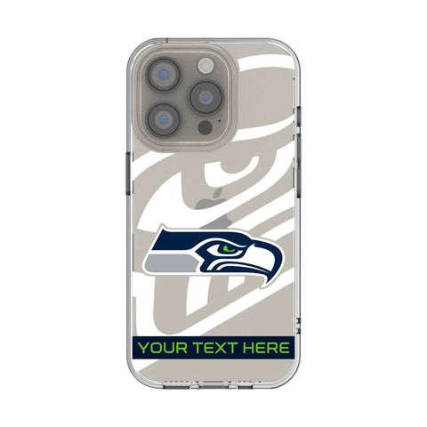 Seattle Seahawks Personalized Tilt Clear Phone Case for Apple iPhone