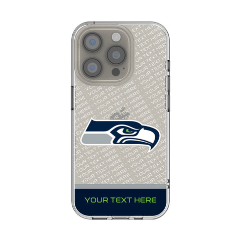 Seattle Seahawks Personalized EndZone Plus Clear Phone Case for Apple iPhone
