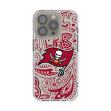 Tampa Bay Buccaneers Paisley Clear Phone Case for Apple iPhone