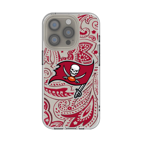 Tampa Bay Buccaneers Paisley Clear Phone Case for Apple iPhone