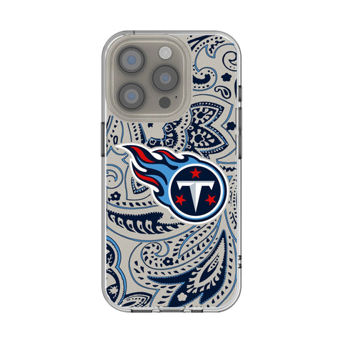 Tennessee Titans Paisley Clear Phone Case for Apple iPhone