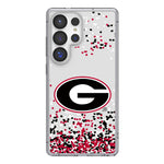 University of Georgia Bulldogs Confetti Clear Phone Case for Samsung Galaxy