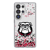 University of Georgia Bulldogs Uga Confetti Clear Phone Case for Samsung Galaxy